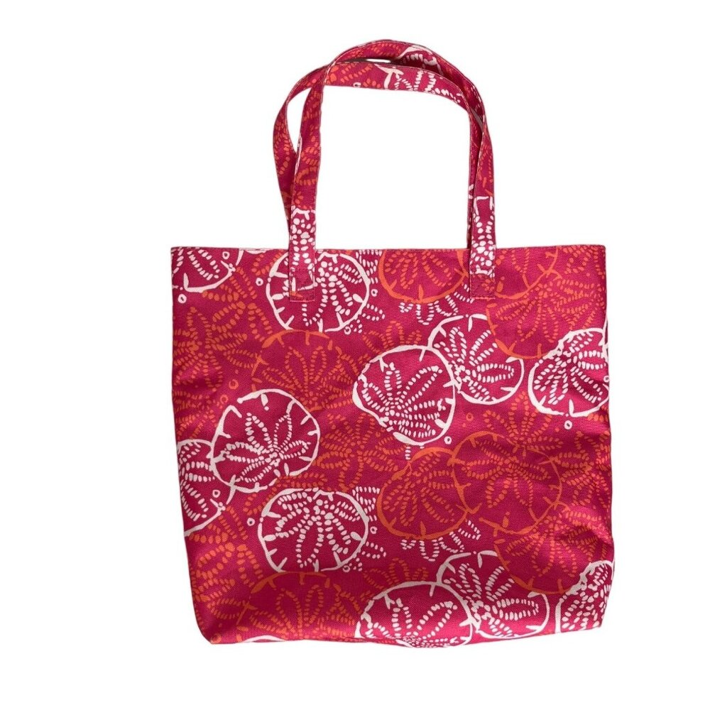 Lilly Pulitzer for Estee Lauder Sand Dollar Tote Bag Purse Pink Orange - Picture 2 of 9